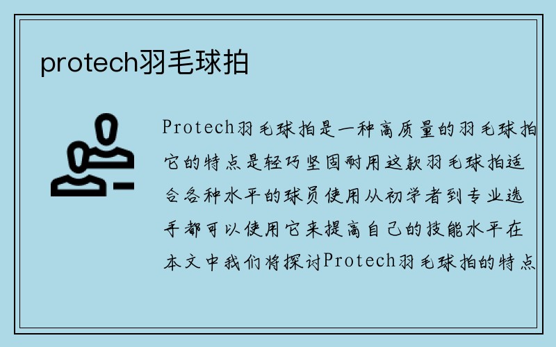 protech羽毛球拍