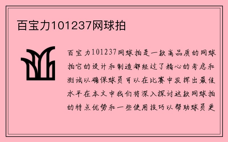 百宝力101237网球拍