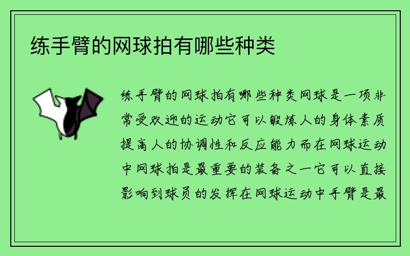 练手臂的网球拍有哪些种类